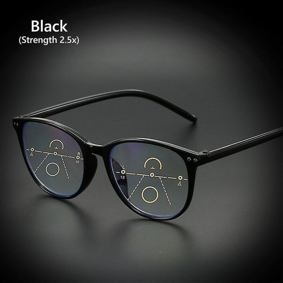 (Black (2.5x)) Multifocal Reading Glasses Readers Computer Glasses Progressive Multifocus