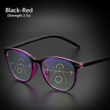(Black-Red (2.5x)) Multifocal Reading Glasses Readers Computer Glasses Progressive Multifocus