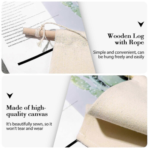 Bannière murale décorative en toile beige à épingles (1 pièce) 2