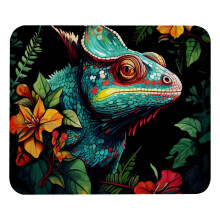 Square mouse pad chameleon print 8.3x9.8 inch
