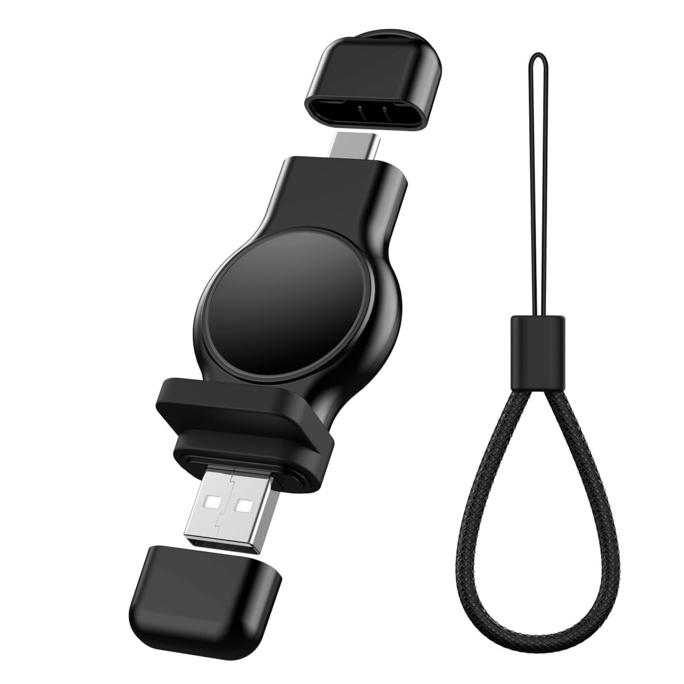 Magnetic Wireless Charger For Apple Watch Usb-A/Usb-C Black 917087613576