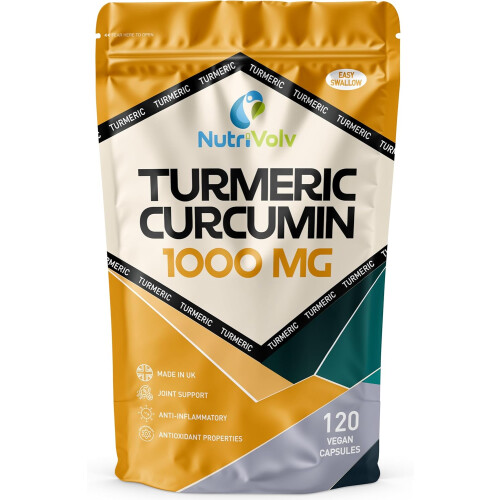 NutriVolv Turmeric Curcumin 1000mg (120 Capsules )