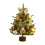 18 inch pre-lit mini Christmas tree gold artificial 2