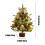 18 inch pre-lit mini Christmas tree gold artificial 3