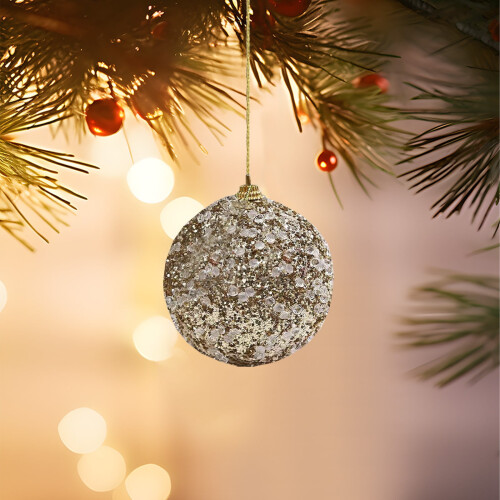 Christmas Ornament Balls Black Irregular 12 pcs 1