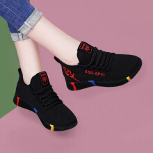 (women's yeezy red, 36) Women's Lightweight Lace-Up Canvas Sneakers - New Style Low-Top Sports Shoes