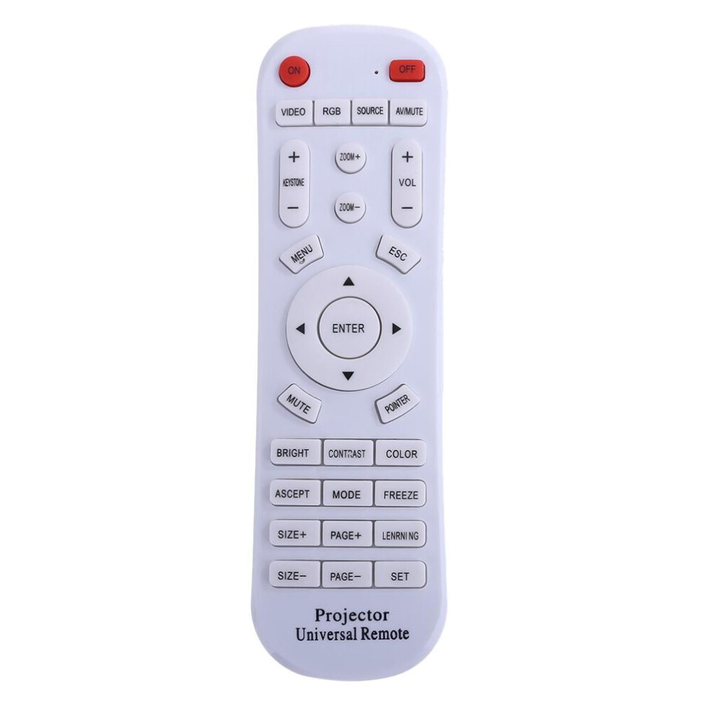 Projector Remote Control Universal Replacement White 917087620192