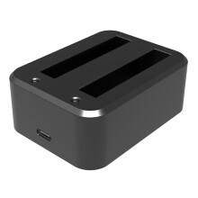 Plastic USB-C Battery Charger Hub 5V 3A 2-Slot with