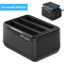 Jixopn Battery Charger Hub for Insta360 X4 with 3 Slots and
