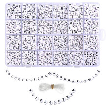 Alphabet Letter Beads 1850 pcs fade-resistant DIY jewelry