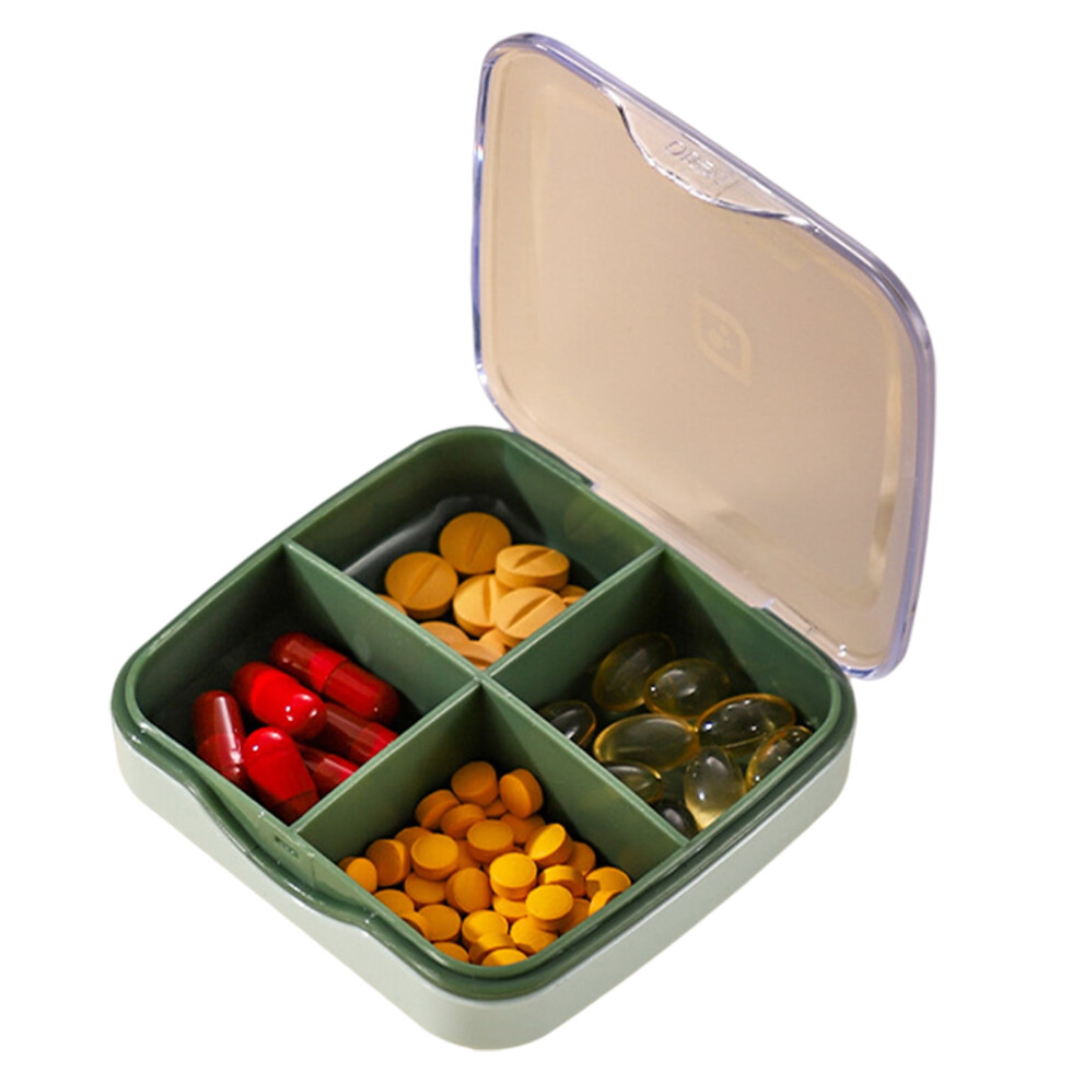Moisture-Proof Pill Box with Compartments 4 or 6 Grids