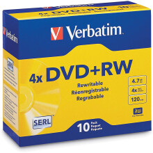 DVD+RW 4.7GB 4X branded surface 10-pack