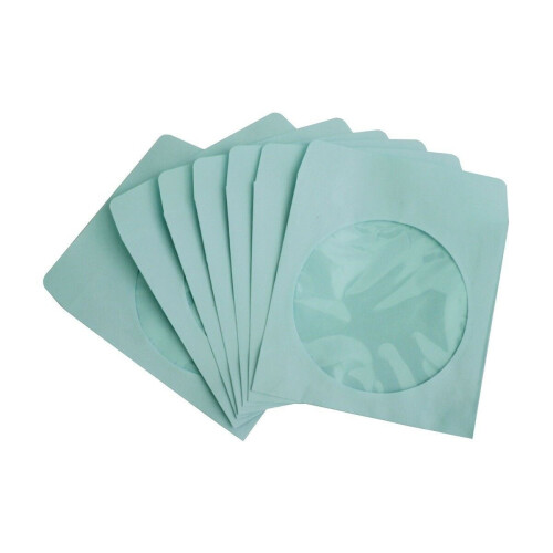 CD DVD paper sleeve with clear window blue 100 pcs