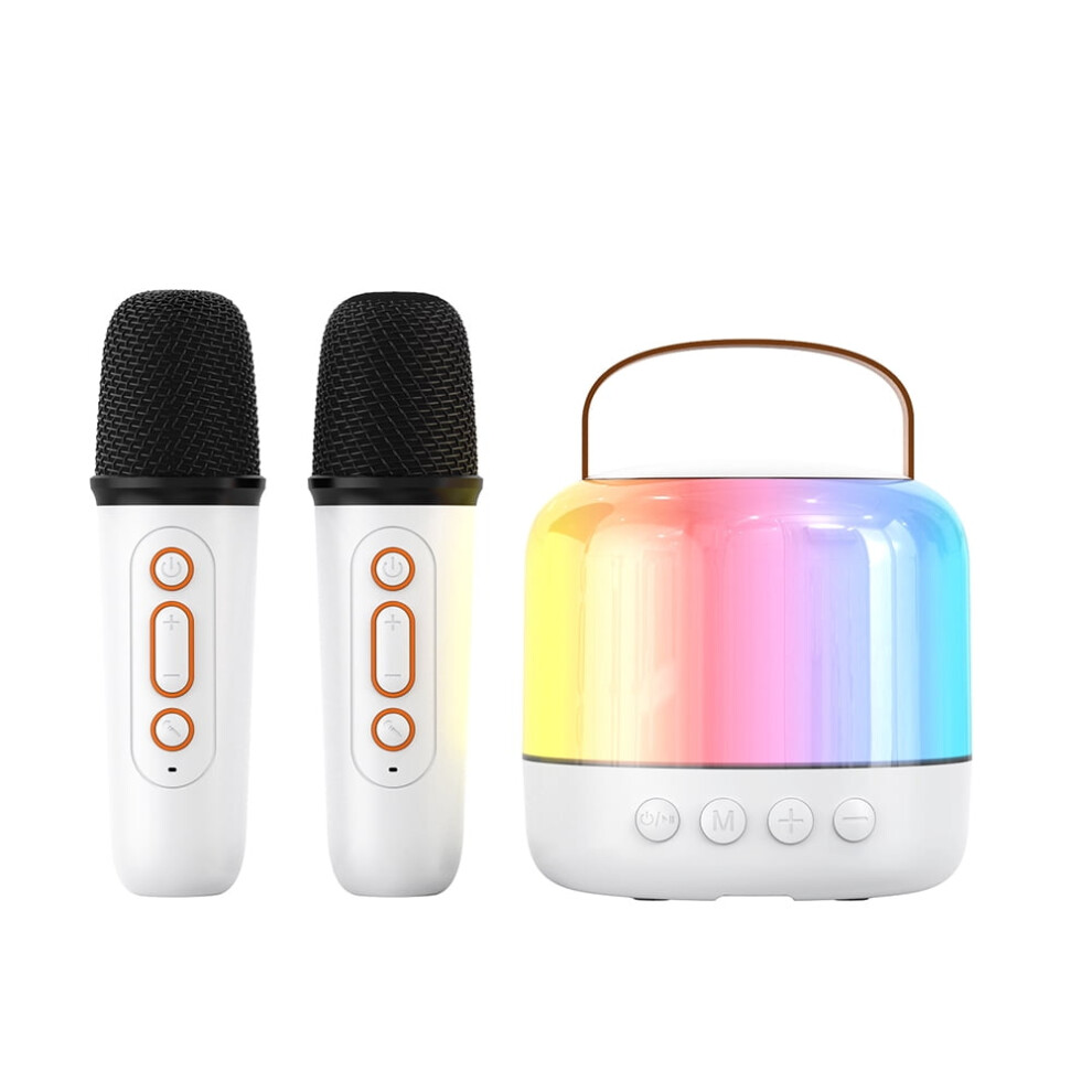 Mini Karaoke Speaker Bluetooth 5.3 with 2 Wireless Mics-image-OPC-PVXP2MW-NEW
