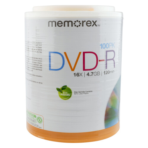 Memorex DVD-R 可刻录 16X 100片装