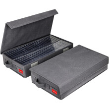 Cassette Tape Storage Box Dust-Proof with Lid 2-Pack Holds