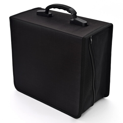 DVD case holder black heavy duty 40-disc