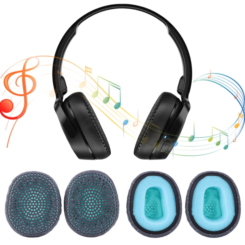 Jixopn Replacement Ear Pads For Skullcandy Riff Wireless Black/Blue/White 917087626897