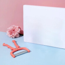 (Pink) 1 PCs Facial Hair Remover Manual Removal Epilator Beauty ShavingThreading Tool For Women