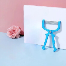 (Blue) 1 PCs Facial Hair Remover Manual Removal Epilator Beauty ShavingThreading Tool For Women