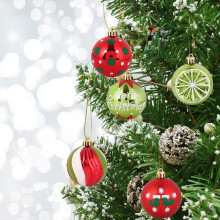Christmas Ornament Balls Red Green 20 pcs 2.4 inch