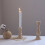 Wood Candlestick Holders Retro Unpainted Classic Set 7