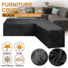 (320*320*80cm) 12 Size L Shape All-purpose Covers Waterproof Rattan Corner Furniture Cover Garden Patio Outdoor Sofa Protector Anti-dust
