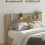 VidaXL vidaXL Storage Headboard with LED Sonoma Oak Engineered Wood 1