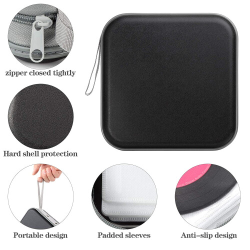 CD case hard portable zipper disc wallet 48 capacity 1