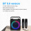 RGB Light Center Audio Karaoke System Black 10W 7