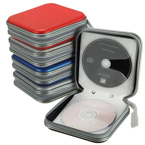 CD case hard plastic 40-disc wallet with zipper 1