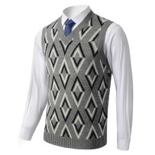 (L, Grey1) Mens Solid Sleeveless Pullover Outerwear Vest