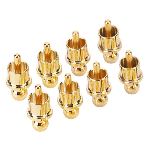 Gold Plated RCA Protector Caps Copper Dust Caps 8PCS 1