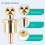 Gold Plated RCA Protector Caps Copper Dust Caps 8PCS 5