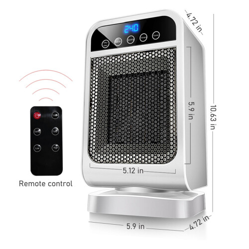 Electric Space Heater Portable Energy Efficient with Remote 2
