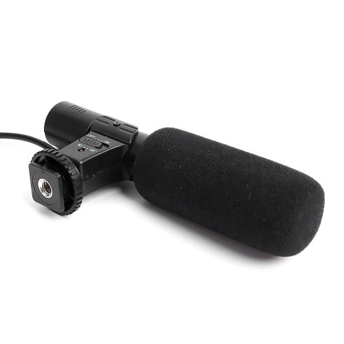 Jixopn Mic-01 External Stereo Camera Microphone, 3V CR2 1