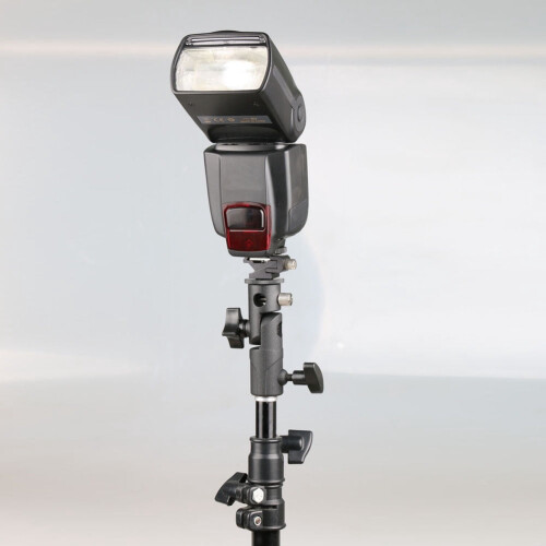 Hot Shoe Flash Holder with 180-Degree Adjustment 2