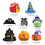 Halloween mini cartoon statue ghost pumpkin bat 3 pcs 6