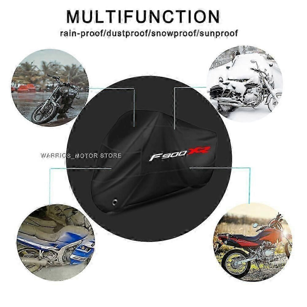 (M For 160Cm, ) Compatible With Bmw F900xr F 900 Xr Motorcycle Cover Uv Protective Dustproof Snowproof Outdoors Rain Motorcycle Waterproof Cover Black 3279427022644