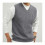 (S, Grey) Mens Solid Sleeveless Pullover Outerwear Vest 2
