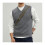 (S, Grey) Mens Solid Sleeveless Pullover Outerwear Vest 4