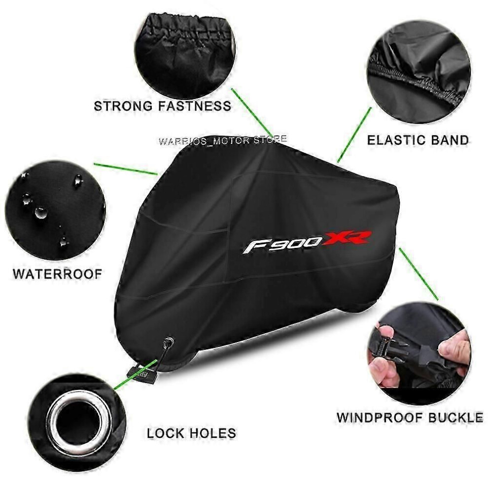 (L For 180Cm, ) Compatible With Bmw F900xr F 900 Xr Motorcycle Cover Uv Protective Dustproof Snowproof Outdoors Rain Motorcycle Waterproof Cover Silver 3681238730111