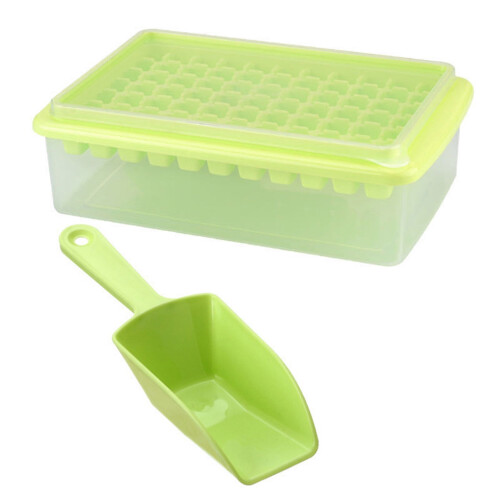 Ice Cube Mold Set with Shovel, 33 or 77 Grids, Dust-Proof 1