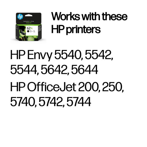 HP Tinta negra HP 62XL 1