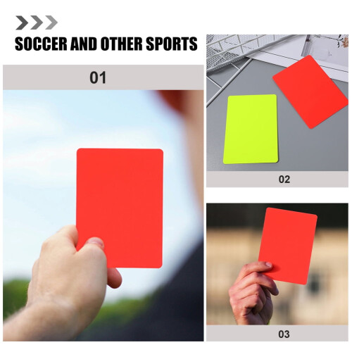 Referee Warning Cards PVC Red Yellow 12 Pcs 1