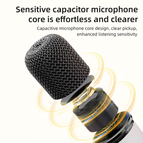 Mini Karaoke Speaker Bluetooth 5.3 with 2 Wireless Mics 1