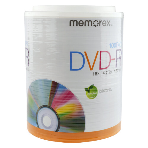 Memorex DVD-R 可刻录 16X 100片装 2