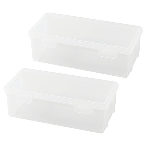 Extra Large Clear Pencil Case Stackable Plastic 1 Pack