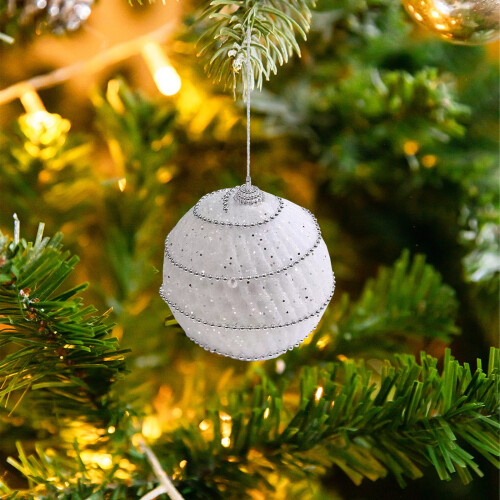 Christmas ornaments black irregular ball hanging decor 6 pcs 1