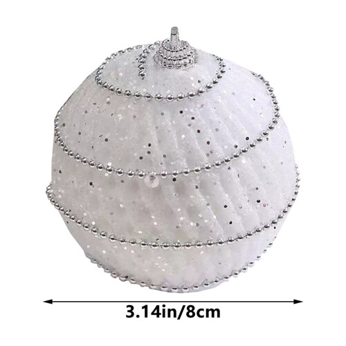 Christmas ornaments black irregular ball hanging decor 6 pcs 2